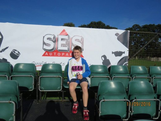 Riley takes a well earned rest after his 5k run - September 2016 